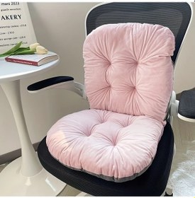 Resim Topnotch Pembe Yumuşak Ofis Kolçaklı Yastık Makinede Yıkanabilir Polyester Ev Araç İçin Pembe 