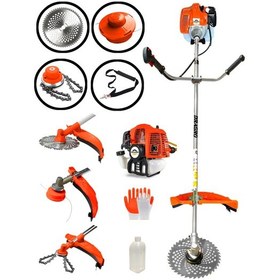 Resim Dragro DRG-2PR Td PRofesyonel 2 Zamanlı Yan Tipi Benzinli Motorlu Tırpan Ot Çim Çayır Biçme Kesme Makinesi 