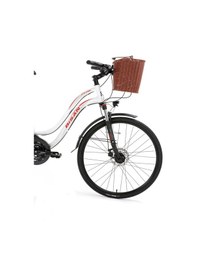 Resim Bisan Ctx 6300 Şehir Bisikleti 46 Cm Disk Fren 28 Jant 21 Vites Beyaz Kırmızı Mat Beyaz 
