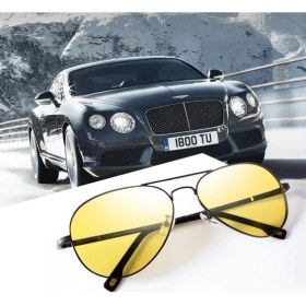 Resim Mastercar Anti Far Gece Görüş Gözlüğü Metal Model Gözlük Fermuarlı Kutu Hediyeli 