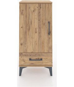 Resim Arges Komodin 3 Raflı Tek Çekmeceli Tek Kapaklı 44x30x96 Çam-çam Atlas Çam 