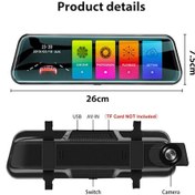 Resim Bosphorusboutique02 10 Hd 1080p Araç İçi Kamera, Ön-arka Çift Lens, Gece Görüşü, Park Modu 