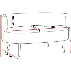 Resim Azra Mobilya Sydney Modern İkili Koltuk Kanepe Modern Welsoft Yumuşak Kumaş Taş Gri Taş Gri 