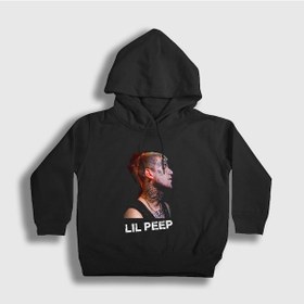Resim Presmono Unisex Çocuk Rip Lil Peep Kapüşonlu Sweatshirt Siyah 