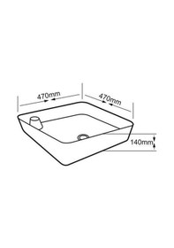 Resim Lena - Tezgah Üstü Porselen Lavabo - E-4620 Beyaz 