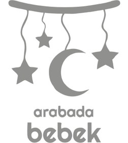 Resim MIGNATIS Arabada Bebek Var - Ay Yıldız Modifiye Araba Sticker 45cm - Gri 