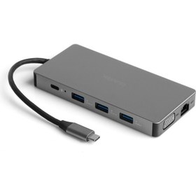 Resim Genel Markalar Usb 3.1 Gen1 Type C 10 In1 Ether-usb-c Pd- Hdmi-vga-tf Sd Kart- 3xusb 3.0-hub Dk-aUyumlu 