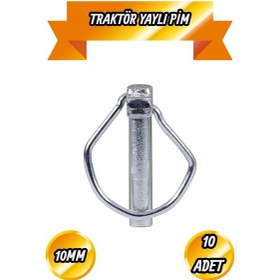 Resim Traktör Pimi Yaylı Pim Römork Ek Pimi 10 Mm 10 Adet 