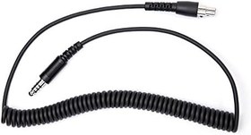 Resim Fumei U174 Tak Mini XLR5 Jack Adaptörü 2 M Dayanıklı Bobinli Kablo GA Askeri Helikopter Radyolar ve Kulaklıklar ile Uyumlu 