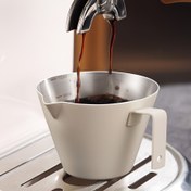 Resim 1 adet Premium 304 Paslanmaz Çelik Espresso Bardağı Ölçekli, Taşınabilir Kalınlaştırılmış Kahve Çekme Ölçekli Bardak, Dayanıklı Tutma Kolu Eklenmiş Konsantre Kahve Potu - İtalyan Espresso ve Süt Kase, Gıda Güvenli, Elektrik Gerektirmez 