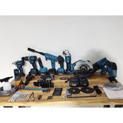 Resim MAXPLUS 10 LU MATKAP TAKIM SETİ LED IŞIK LAZER METRE BIJON SÖKME DEKUBAJ TESTERE ARAÇ YIKAMA SUNTA KESME 