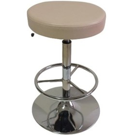 Resim Bar Taburesi Lüks Krom Ayaklı Çemberli 