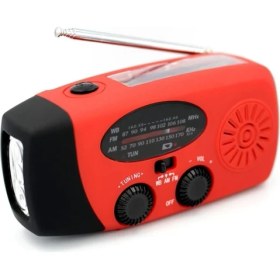 Resim Ganbao 2000 Mah Kırmızı Taşınabilir Radyo El Krank Güneş El Radyosu Güneş Krank Am/fm/noaa Hava Radyo Acil El Feneri 4500 Mah Meyilli (Yurt Dışından) 