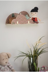 Resim Wodiza Drops Ahşap Çocuk Odası Aksesuar Duvar Rafı 47cm X 32cmx 28cm 