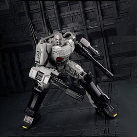 Resim TRANSFORMERS Megatron Robot Modeli - Çift Tabancalı, Hareketli Omuz ve Dizler, Savaş Duruşlu Bacaklar - Beyaz, Siyah, Kırmızı Renk Şeması - Diğer Transformers ile Uyumlu - Hayranlar için Koleksiyonluk Aksiyon Figürü, Doğum Günü Partisi Dekorasyonu - Transformers Tutkunları İçin Mükemmel Hediye, Fütüristik Robot Tasarımı, Detaylı Eklem Özellikleri 
