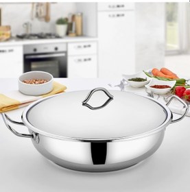 Resim Gülsan Mega Basık Karnıyarık Tencere Çelik 40 CM 18 Litre 