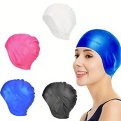 Resim Kulak Koruma için 1 Adet Silikon Yüzme Bonesi - Ergonomik Tasarım, Kolay Giyimli, 4 Renk (Beyaz/Mavi/Pembe/Siyah) - Makinede Yıkanabilir Unisex Yetişkin Yüzme Bone Havuz, Plaj & Su Sporları İçin, Havuz Kenarı Aksesuarlar, Şık Yüzme Kıyafeti, Yumuşak Dokulu Kaplama, Havuz Aksesuarları, Rahat Kalıp, Esnek Tasarım, Yüzme Aksesuarı, Eğlence Yüzücüler 