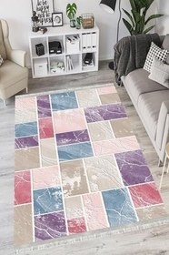 Resim Patchwork Westa Kaymaz Tabanlı Yıkanabilir Antibakteriyel Dijital Baskı Patchwork Halı Kilim, PW-8069A-WST-80X400 