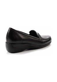 Resim Bambi Siyah Siyah Leather Kadın Dolgu Topuklu Ayakkabı K01531123503 Siyah Siyah 
