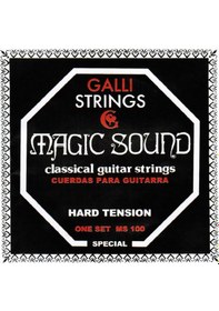 Resim Galli Ms100 Magic Sound Profesyonel Hard Klasik Gitar Tel Seti 