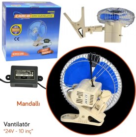 Resim Carub 24V Vantilatör 10 Inç Mandallı BR6400402 