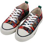 Resim Dogo Kadın Vegan Kırmızı Sneakers - Mad Face Tasarım 