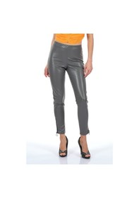 Resim Vedi Dar Paça Yüksek Bel Lastikli Gri Kadın Tayt 22233416 001 