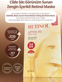 Resim Goodal Black Carrot Vita-a Retinol Lifting Gel Sheet Mask - Siyah Havuç Özlü Retinol Yüz Maskesi 