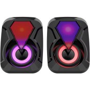 Resim HADRON HD6054 Rgb Ledli 1+1 Bilgisayar Hoparlörü 