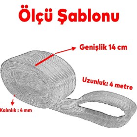 Resim Badem10 Sapan Polyester Spanzet 6 Ton 4 Metre Kahve Sağlam Yük Kaldırma Taşıma İndirme Halat 