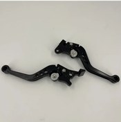 Resim Gateesat Siyah 2li Motor Bisiklet Elektrikli Scooter Ayarlanabilir Alüminyum Fren Kolu 