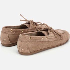 Resim Yaya Kadın Vizon Süet Bağcık Detaylı Loafer 