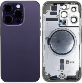 Resim Apple Uyumlu iPhone 14 Pro Max Boş Kasa Mor 