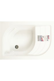 Resim Waterway Baytown Oturmalı Mini Dikdörtgen Küvet 105x70 H:43 Gövde+metal Ayak+dört Yön Panel 