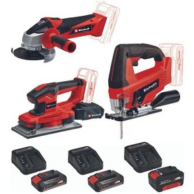Resim Einhell Tc-Ag 18/115 Avuç Taşlama Te-Os 18/230 Tc-Js 2x2.5+4.0Ah 