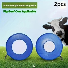 Resim Willowhaven Mavi Beyaz 2 Adet Taşınabilir Çiftlik Hayvanı Ağırlık Ölçüm Kemer Seti 