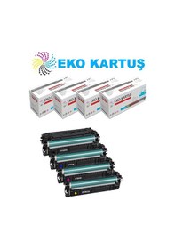 Resim Hp Color Laserjet Enterprise Flow Mfp M577f Cf360 Set 4 Renk Uyumlu 