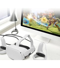 Resim CoverZone Oculus Quest ile Uyumlu Link Kablosu 5mt, 5gbps USB Hızlı Veri Aktarımı, Hızlı Şarj Usb-C, Quest 2 Uyumlu 