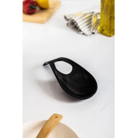 Resim sky akrilik siyah tezgah üstü kirli kaşıklık & kepçe altlığı 