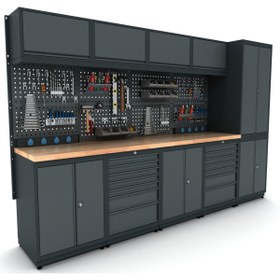 Resim İdeal Ekipman 3.1 Metre Modüler Çalışma Tezgahı İE.36.18.22 