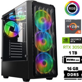 Resim Xaser Delux X58 Ryzen 5 7600 16GB Ddr5 Ram 1tb M.2 Nvme SSD 6gb RTX3050 Masaüstü Oyuncu Bilgisayarı 
