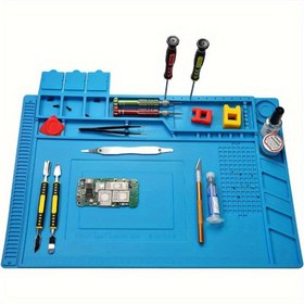 Resim 1 Adet Yüksek Sıcaklık Silikon Kaynak Matı | Manyetik Alanlı Elektronik Tamir Tezgah Pedi | Kaymaz, Anti-Statik | 1-4 Parça | Telefon ve Laptop Tamiri İçin İdeal - Elektronik Meraklıları için Temel Ekipman 