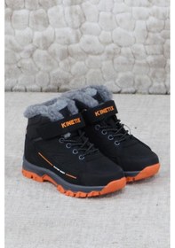 Resim Kinetix Lposeno Hı Rahat Kaymaz Taban Erkek Çocuk Bot Siyah - Turuncu 