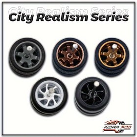 Resim 1/64 Ölçekli Statik Model Araba Tekerlek Göbekleri, Şehir Gerçekçilik Serisi, Manuel İşlem, Paket Başına 5 Set, Kendi Tasarımınız İçin Çeşitli Stiller, ABS Yapı, Kauçuk Lastikler, Minyatür Koleksiyon Arabaları İçin Uyumlu, 14 Yaş ve Üzeri İçin Uygun (5'li Paket) 