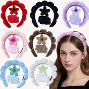 Resim 4 adet Fransız Altın Kadife Bulut Baş Bandı ve Emici Bileklik Seti, Geziler İçin Lüks Bir Hissiyat Sağlamak İçin Tasarlanmıştır. Süngerli Hidroterapi Baş Bandı Yüz Yıkama, Makyaj Çıkarma ve Cilt Bakımı İçin Nazikdir, Günlük Hidroterapi İçin Mükemmel. 