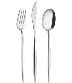 Resim Lugga Ece 6 Kişilik Yemek Çatal Kaşık Bıçak Takımı 18 Parça Gümüş 