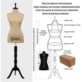 Resim Videolu Ürün-36 Beden Iğne Batabilen Terzi Mankeni Prova Mankeni 527200875 