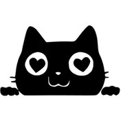 Resim Bagajdan Bakan Kedi Sticker Oto-motor-laptop-duvar-dekor 10 X 6 Cm 
