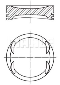 Resim MAHLE 830802 Piston 85.50Mm 0.50 E36 318 Tı-Is 1.9I 95-98 M44B19 (140 Ps) 
