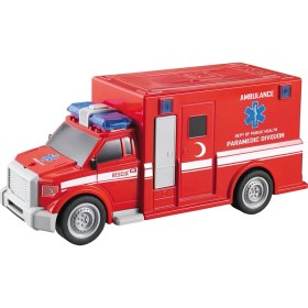 Resim Adel Nitro Speed Polis Ambulans 1:20 Sesli Işıklı Kırmızı 